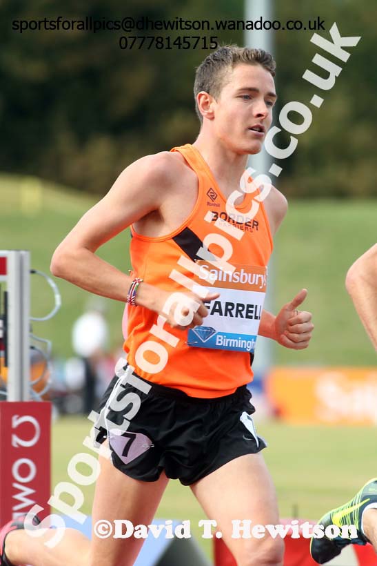 Tom Farrell in the mens 2 Miles at the Sainsbury's Birmingham Grand Prix. Photos: David T. Hewitson/Sports for All Pics